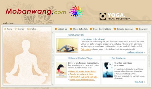 瑜珈健身馆网页模板