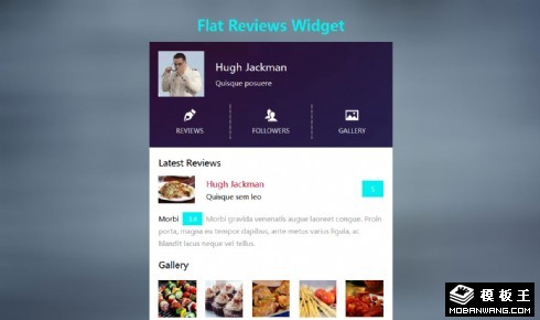 个人微博信息组件响应式网页模板