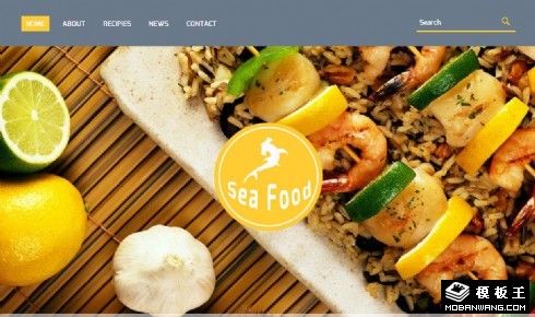 海鲜美食餐馆响应式网页模板