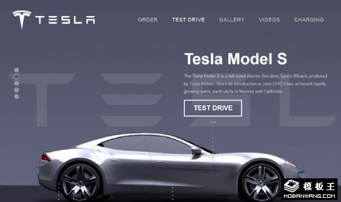 特斯拉汽车介绍响应式网页模板