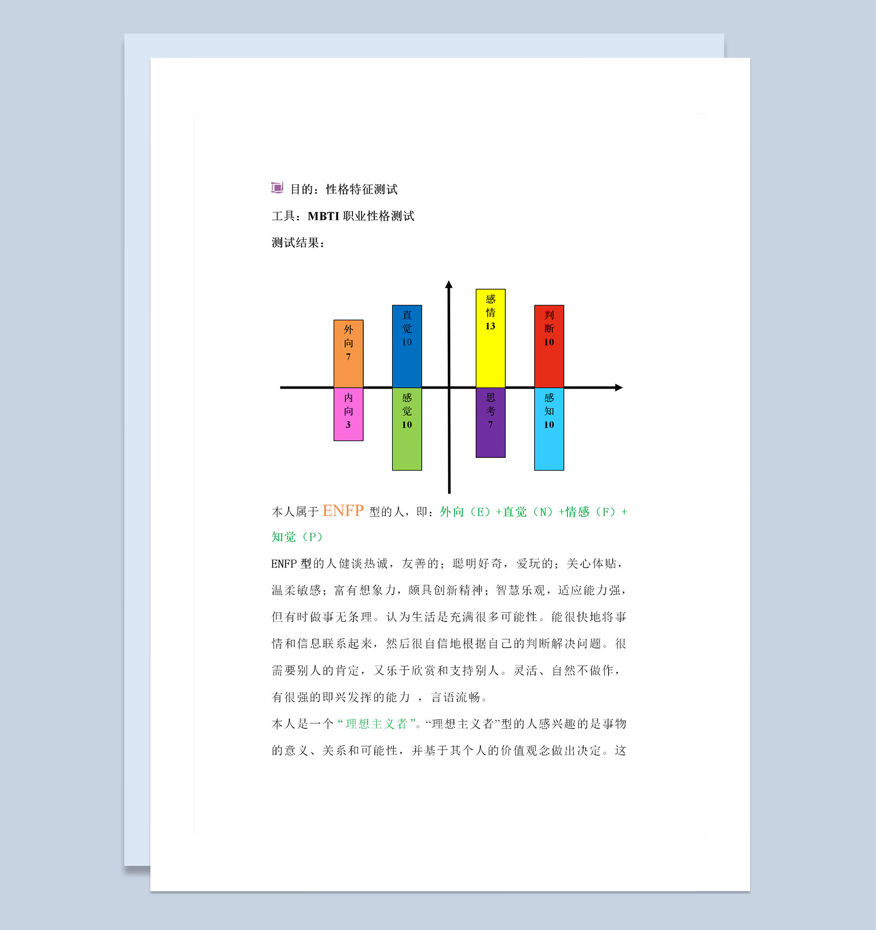 经济学专业通用个人职业生涯规划书范本Word模板