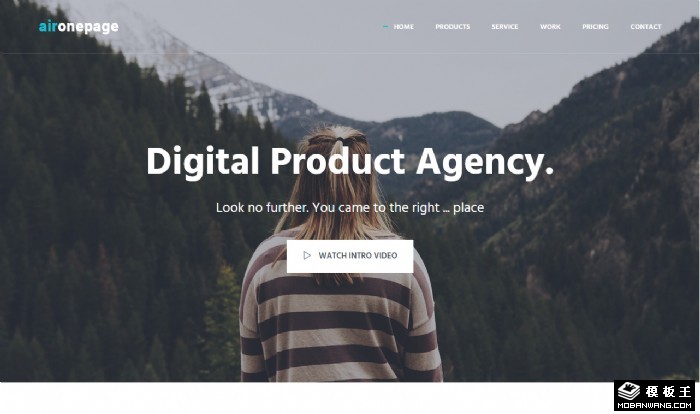 数字产品展示单页面模板