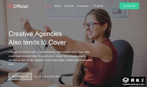 企业办公管理响应式网站模板