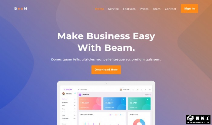 技术支持业务展示网页模板