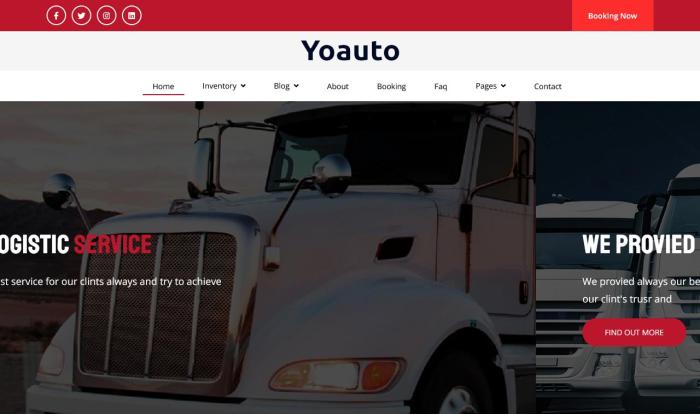 货车运输物流服务网站模板