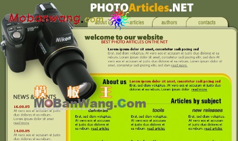 欧美摄影爱好者网页模板