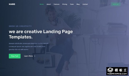 商业数据动态响应式网页模板