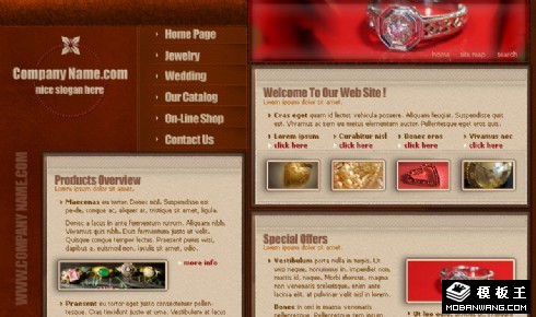 晚宴珠宝首饰网页模板