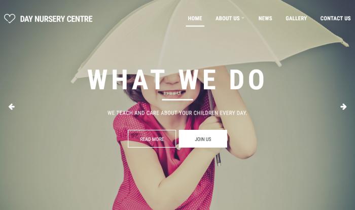 儿童托管服务中心网站模板