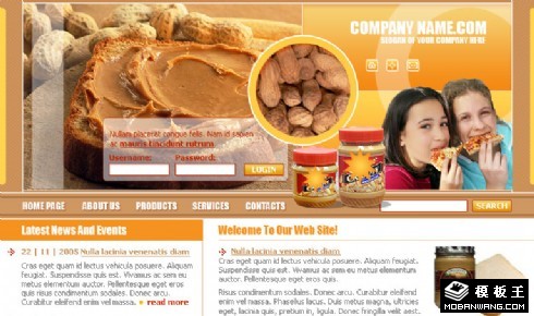 午餐必备食品网页模板