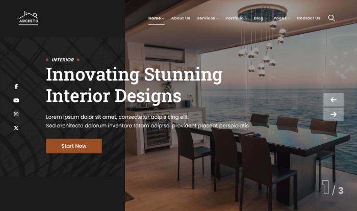 资深室内设计网站模板