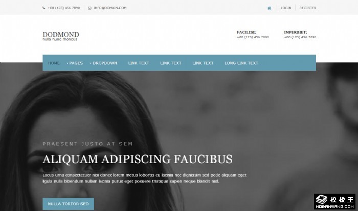 心理咨询业务网页模板