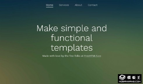 简单团队服务展示响应式网站模板