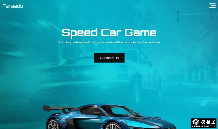 赛车狂飙游戏网页模板