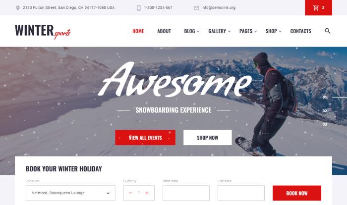 冬季运动滑雪宝典网站模板