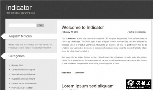 灰地信息BLOG网页模板