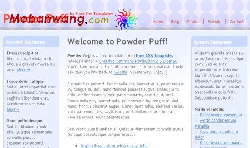 粉扑企业动态网页模板