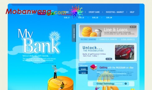 个人理财银行网页模板