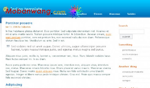 紫蓝色BLOG网页模板