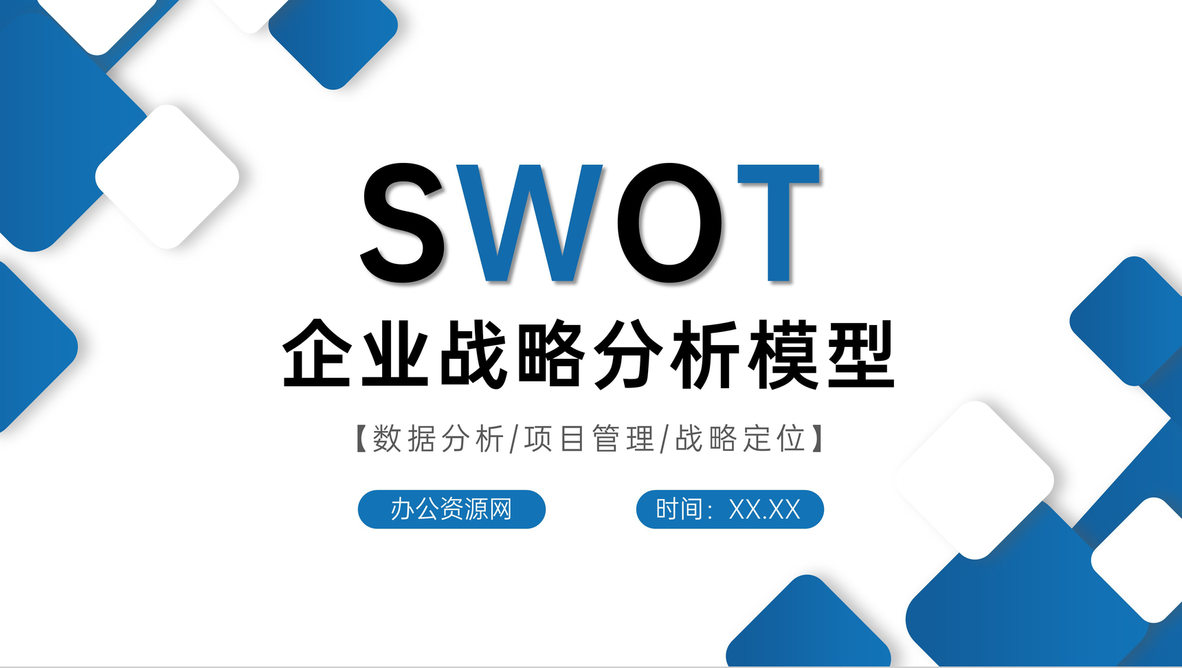 公司竞争市场分析SWOT案例战略分析情况汇报总结PPT模板