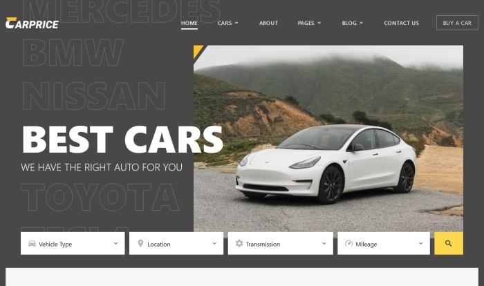 品牌汽车销售网页模板