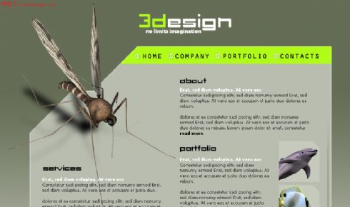 欧美新FLASH卡通网页模板