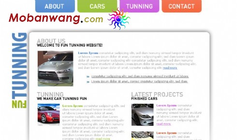 汽车视听系统企业网页模板