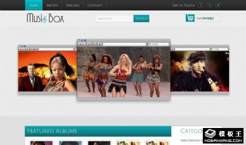 音乐专辑销售网页模板