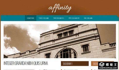 咖啡色法律信息网页模板