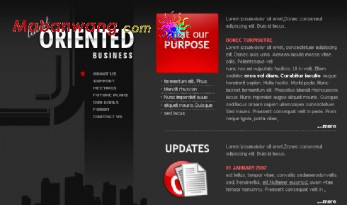 黑色团队计划BLOG网页模板