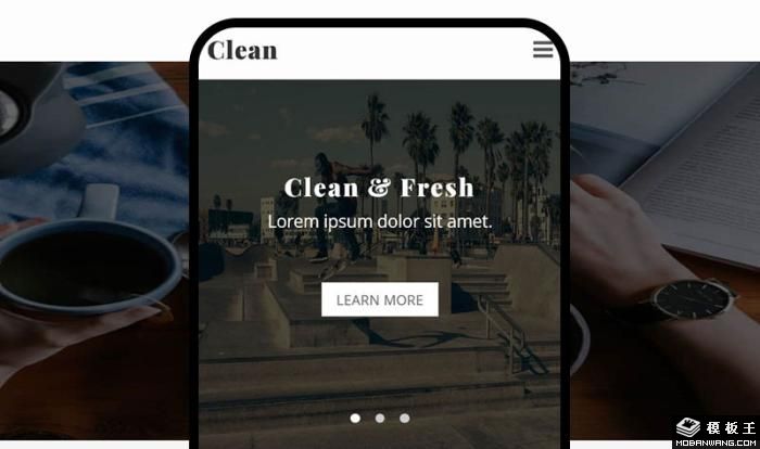 清新简洁手机博客模板