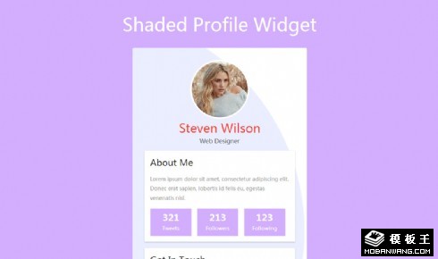 个人用户介绍组件网页模板