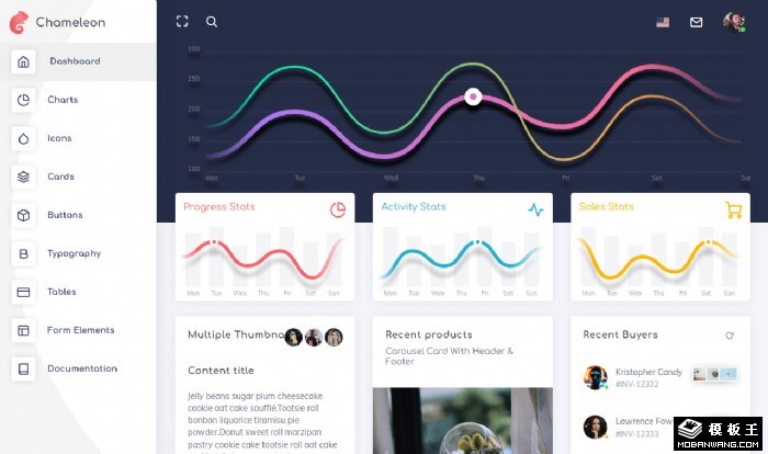 数据统计后台网页模板