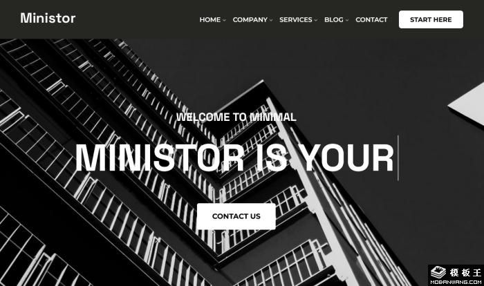 黑白商业服务公司网站模板