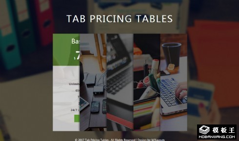 图片参数切换响应式网页模板