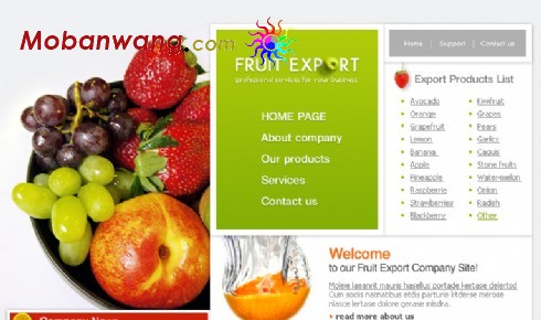 水果进出口企业网站模板