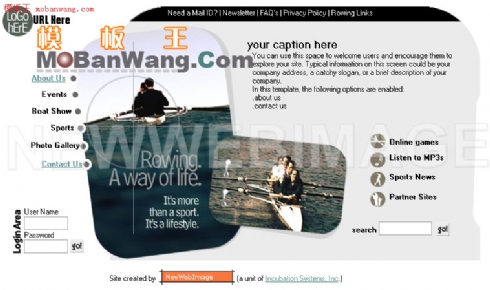 欧美划船俱乐部网站模板