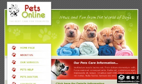 快乐宠物信息网页模板