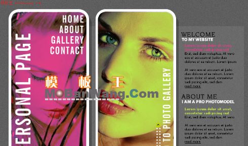 欧美女性化装网页模板