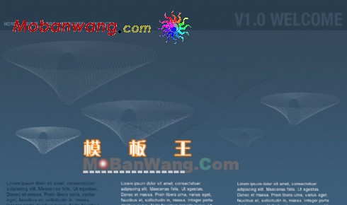 灰蓝色企业网站模板