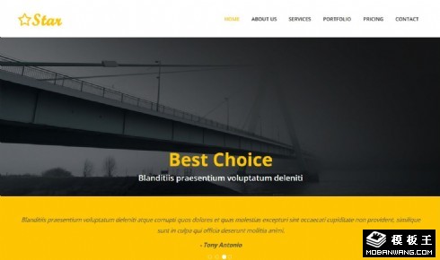 企业商务服务项目响应式网页模板