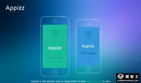 APP分屏设计响应式网站模板