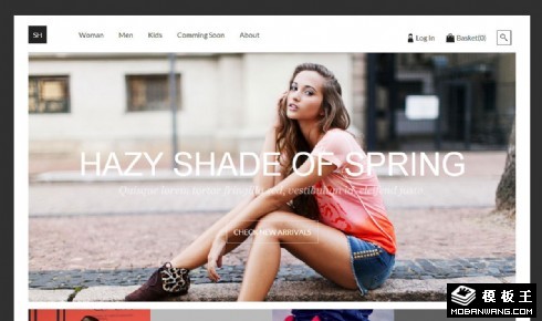 服饰网店商城响应式网页模板