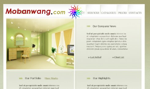 简洁室内设计公司网页模板