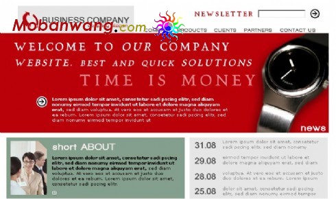 商业会议企业网页模板