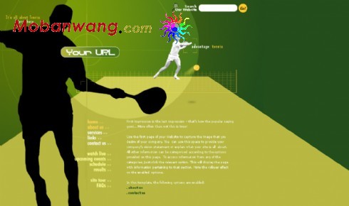 网球俱乐部网页模板