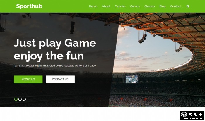 体育运动球队俱乐部网页模板