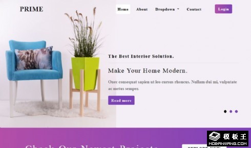 软装设计展示响应式网页模板