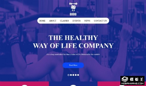 健身指导服务机构响应式网页模板