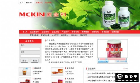 进口保健药品集团网页模板